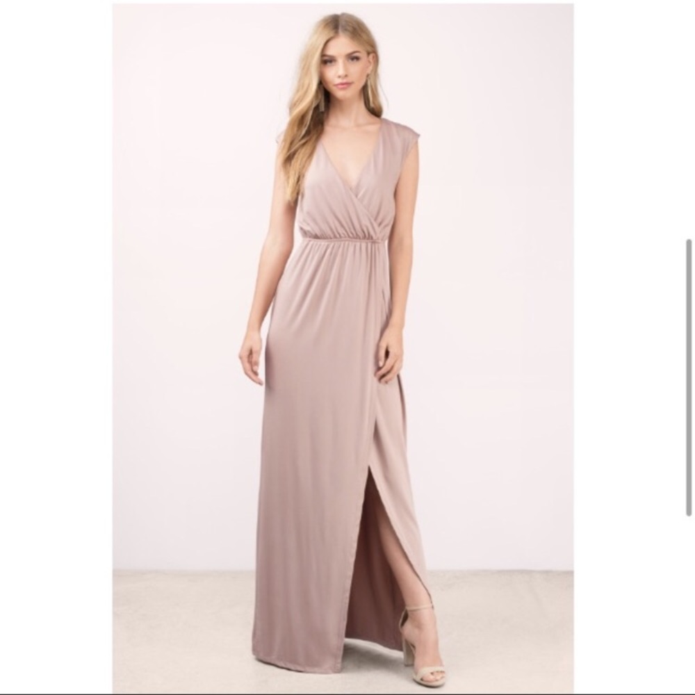 Tobi Faux Wrap Maxi Dress